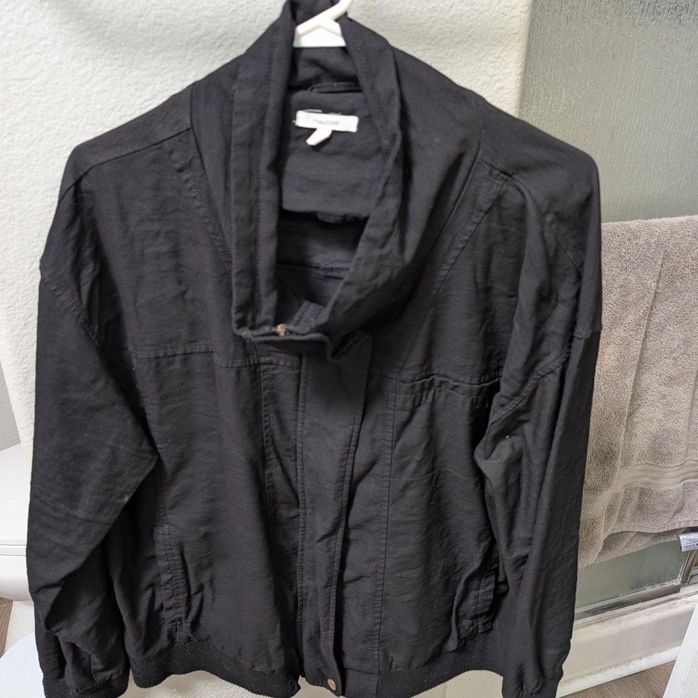 Black Jacket with High Collar
